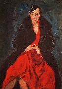 Chaim Soutine Portrait of Madame Castaing painting